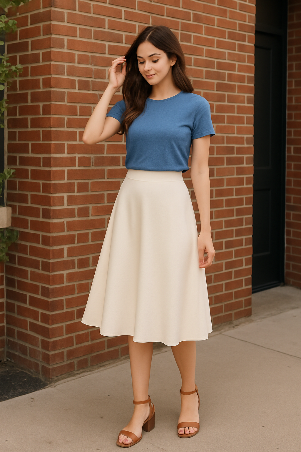 Saia Slim Cintura Alta Elegance