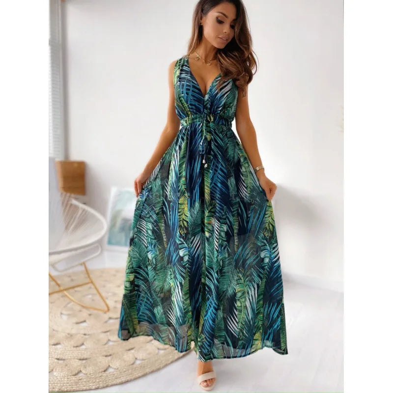 Vestido Folhagem Serena