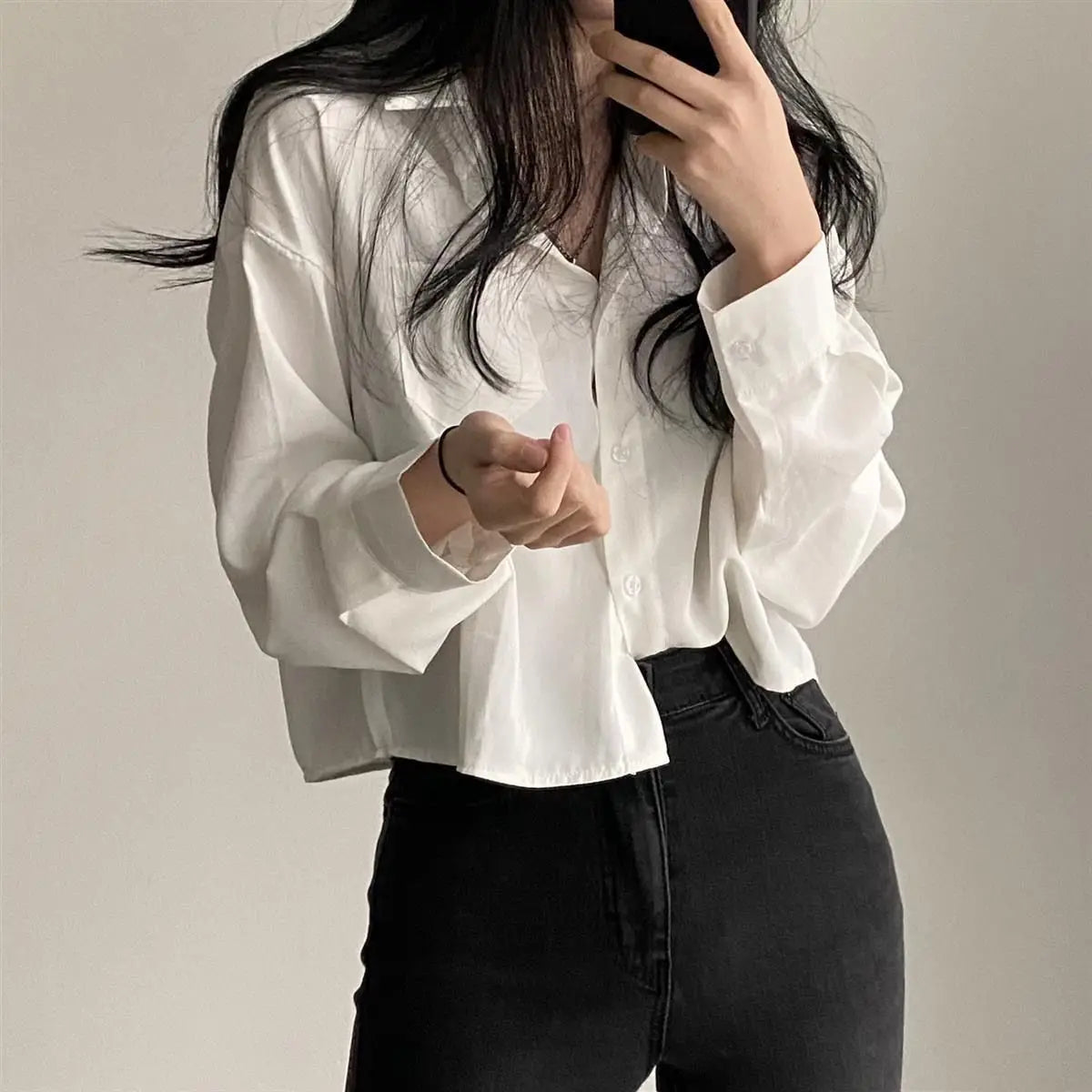 Camisa Cropped Minimalista