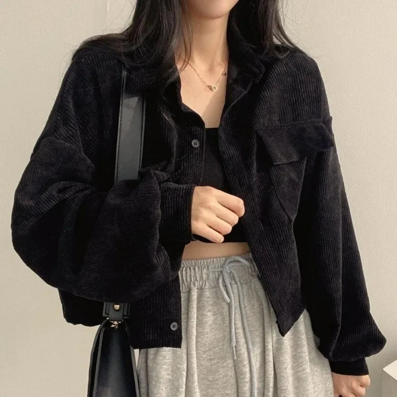 Blusa Vintage em Veludo Cotelê