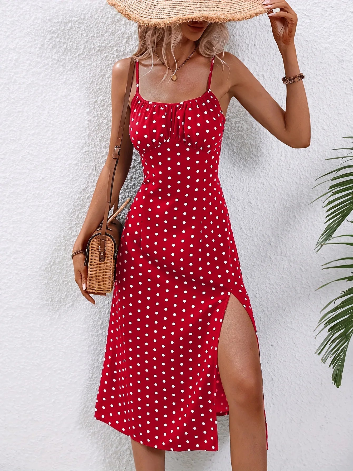 Vestido Alça Poá Floral