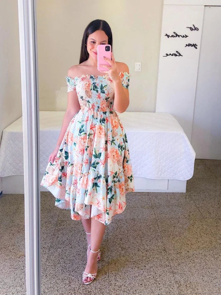 Vestido Floral Ciganinha