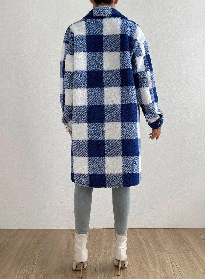Casaco Comfy Xadrez Longo