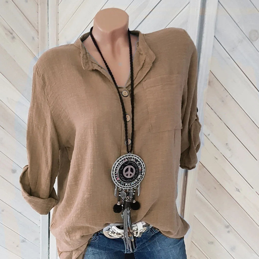 Camisa Leve Linho Natural