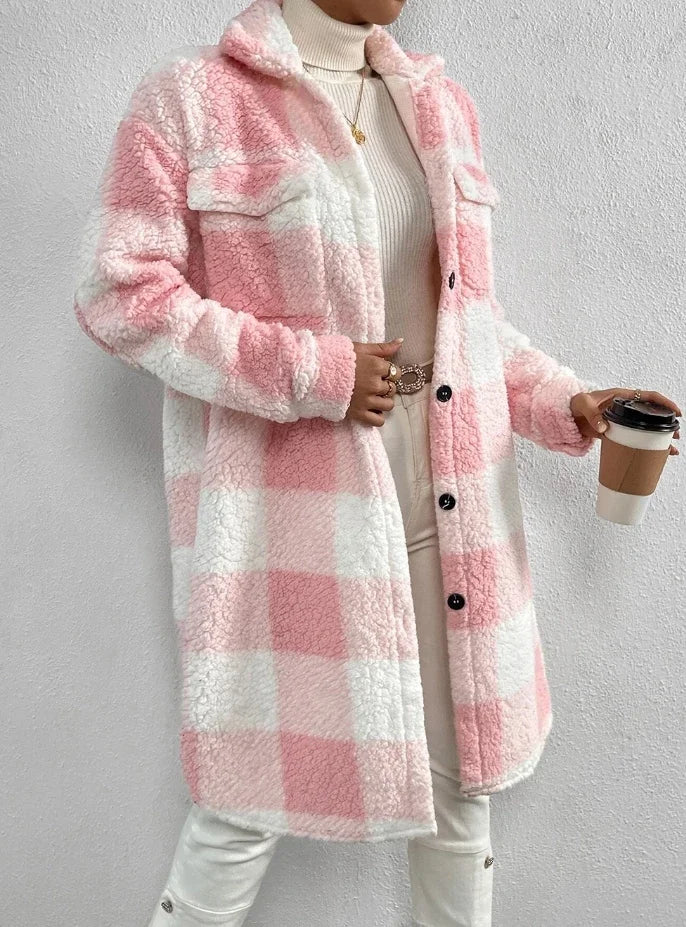 Casaco Comfy Xadrez Longo