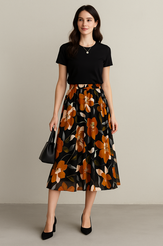 Saia Floral Elegante