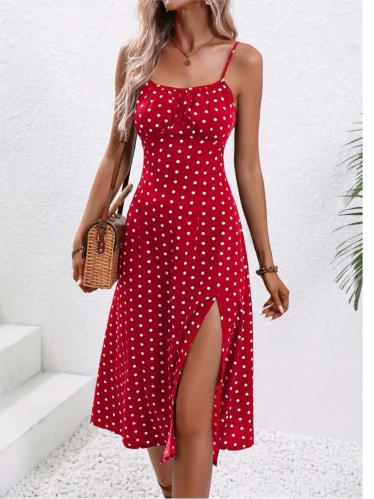 Vestido Alça Poá Floral
