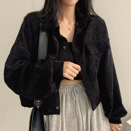 Blusa Vintage em Veludo Cotelê