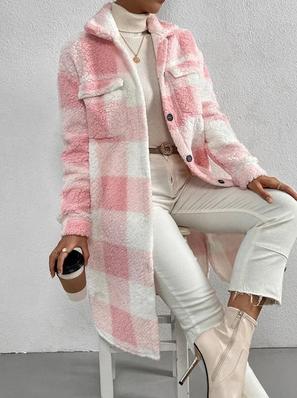 Casaco Comfy Xadrez Longo